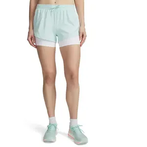 Short 2 en 1 femme Under Armour Velociti Pro Blanc  6009610-703 pas cher