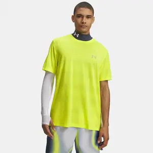 T-shirt manches courtes Under Armour Velociti jaune néon - XXL pas cher
