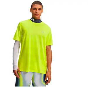 T-shirt manches courtes Under Armour Velociti jaune néon - M pas cher