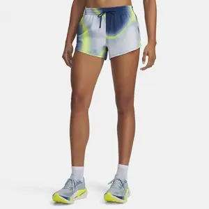 Short Under Armour Velociti Pro 3 bleu marine gris clair jaune femme - XS pas cher