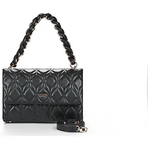 GUESS Sac à épaule bandoulière noir pour femme - Maxine Flap Crossbody 347794 pas cher