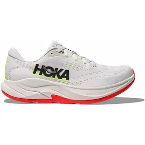 Chaussures de running femme, Hoka Rincon 4 blanc et rouge pas cher