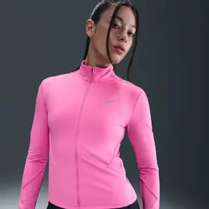 Nike Swift Half-Zip Maillot De Course Femmes-Pink,Argent, Taille XL pas cher