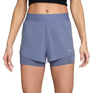 Nike Swift 2in1 Short de running Femmes - bleu gris, argent, Taille S pas cher