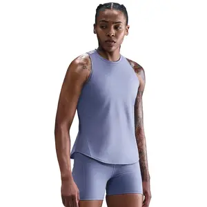 Nike Swift Débardeur tank top Femmes - bleu gris, argent, Taille L pas cher