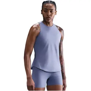 Nike Swift Débardeur tank top Femmes - bleu gris, argent, Taille XL pas cher