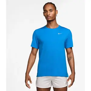 Nike Miler Maillot De Course Hommes - Bleu , Argent, Taille XL pas cher