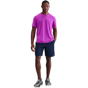 Nike Miler Maillot De Course Hommes - Violet , Argent, Taille XL pas cher