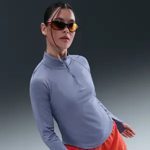 Comparateur de prix : Haut de running à 1/4 de zip Dri-FIT Nike Tempo Flash pour femme - Ble...