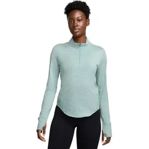Nike Swift 1/2 Zip vêtement running femme Vert XS pas cher