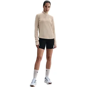 Nike Trail 1/4 Zip vêtement running femme Beige XS pas cher