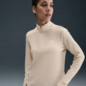 Nike Trail 1/4 Zip vêtement running femme Beige MVendu pari-run