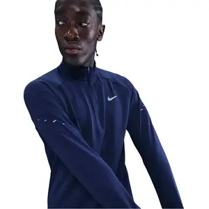 Nike Therma-Fit Winter 1/2 zip vêtement running homme Bleu marine XL pas cher