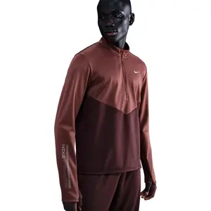 Nike Pacer Winterized Half-Zip Maillot de course Hommes - rouge foncé,... pas cher