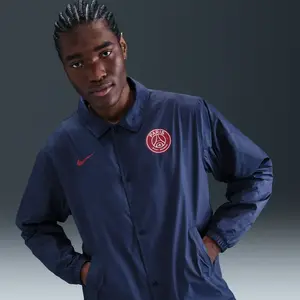 Comparateur de prix : Veste de coach Nike Football Paris Saint-Germain Club pour homme - Ble...