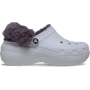 Crocs Classic Platform Fuzz Lined Sabots Femmes Frosted Grape 37 21285... pas cher