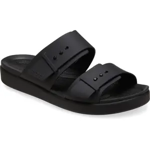 Comparateur de prix : Crocs Brooklyn Buckle Low Sandale cale Femme, Noir, 37/38 EU