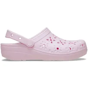 Classic Floral Cut Out Clog par Crocs Rose 41 - 42 Femme pas cher