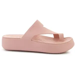 Crocs Femme Getaway Platform Toe Loop Sandales, Pink Caramel, 41/42 EU