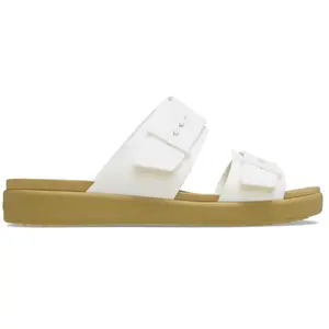 Crocs Femme Brooklyn Buckle Low Sandales, Chalk/Tan, 36/37 EU