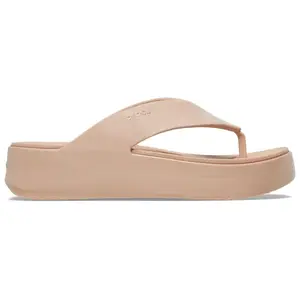 Crocs Femme Getaway Platform Patent Flip Tongs, Pink Caramel, 41/42 EU pas cher