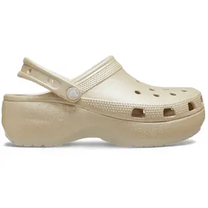 Crocs Classic Platform Glitter Sabots Femmes Champagne 34 207241-96O-W... pas cher