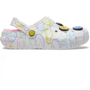 Sabots Crocs Smiley Classic Lined Multicolore 45/46 211696-90H pas cher