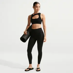 Legging 7/8 taille haute sans couture avant Nike Zenvy pour femme - No... pas cher