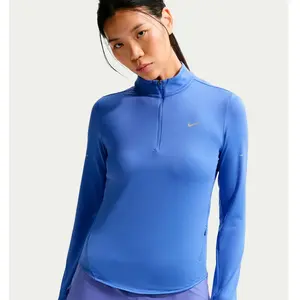 Nike Swift Half-Zip Maillot de course Femmes - bleu, argent, Taille XL pas cher