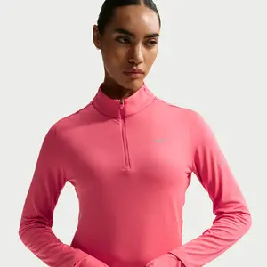 Nike Swift UV 1/2 Zip vêtement running femme Rose S pas cher