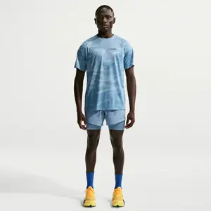 Short de running hybride Dri-FIT Nike Stride 13 cm pour homme - Bleu S... pas cher