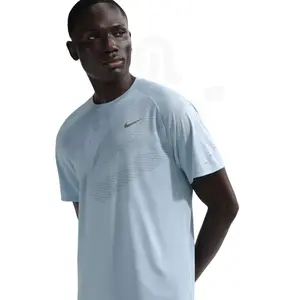 Nike Stride Maillot de course Hommes - bleu clair, argent, Taille L pas cher