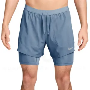 Short de running hybride Dri-FIT Nike Stride 13 cm pour homme - Bleu L... pas cher