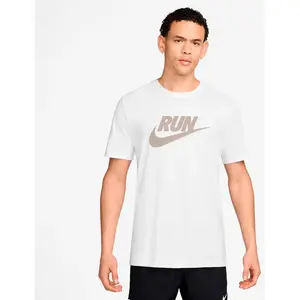 Nike Run Swoosh Maillot de course Hommes - blanc, beige, Taille S pas cher