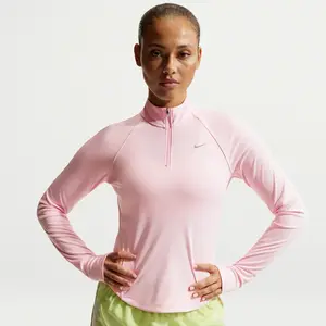 Haut de running à 1/4 de zip Dri-FIT Nike Tempo pour femme - Rose L (F... pas cher