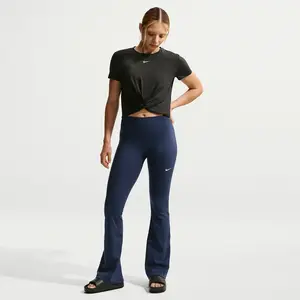 Nike Legging évasé Training One - Bleu, Bleu M pas cher