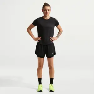 Short 2 en 1 femme Nike One Noir 2XL DX6016-011 pas cher