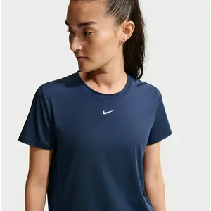 Haut à manches courtes Dri-FIT Nike One Classic pour femme - Bleu M (F... pas cher