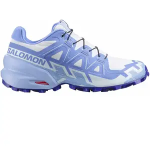 Chaussures Salomon Speedcross 6 bleu ciel blanc femme - 40 pas cher