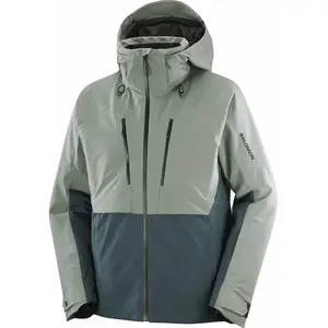Salomon - Veste de ski isolante et légère en PrimaLoft® - Brilliant 2.0 Jacket M Sedona Sage/Green pour Homme - Taille L - Gris pas cher