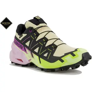 Chaussures Salomon Speedcross 6 GORE-TEX jaune rose noir femme - 42 pas cher