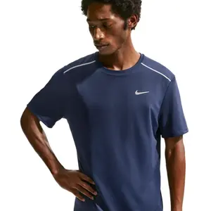 Nike Miler Homme - T-Shirts, Bleu - Taille S - Poly Jersey pas cher