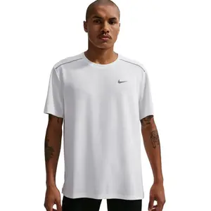 Nike Miler Homme - T-Shirts, Blanc - Taille L - Poly Jersey pas cher