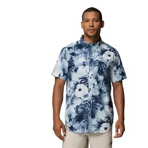 Columbia - Rapid Rivers Printed Short Sleeve Shirt - Chemise homme Collegiate Navy / Flowerblur - XL pas cher