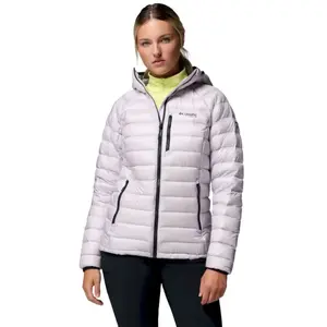 Comparateur de prix : Columbia - Arctic Crest Down Hooded Jacket - Doudoune femme Lavender P...