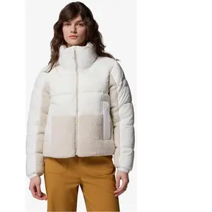 Columbia - Leadbetter Point II Sherpa Hybrid - Doudoune femme Sea Salt / Dark Stone - S