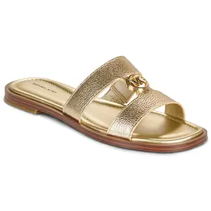 Michael Kors pour femme. 40S6ERFS2M Sandales en cuir Goldie Gold (40), Doré, Plat, 1 à 3 cm, Aucun, Casuel