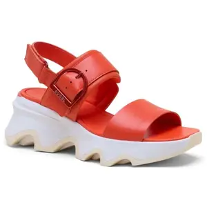 Sorel - Kinetic  Impact Wedge - Sandales femme Crimson Fire / Honey White - 40 pas cher