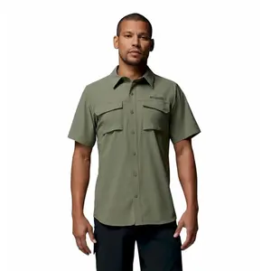 Columbia - Silver Ridge Elite LS Woven Tee - Chemise homme Stone Green - XXL pas cher