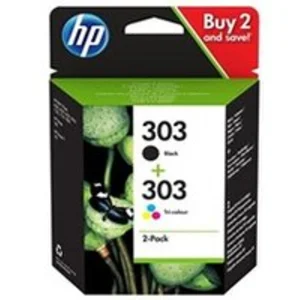 Hp Pack De 2 Cartouches Authentiques D'encre Noire/trois Couleurs 303